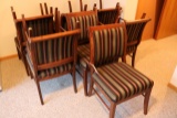 Times 12 - walnut finish padded dining chairs