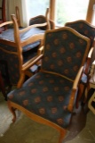Times 4 - Oak finish padded dining chairs
