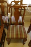 Times 3 - Walnut framed padded dining chairs
