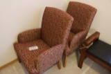 Padded high back arm chair