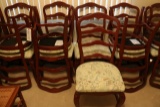 Times 12 - Cherry finish padded dining chairs