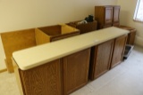 Kitchen cabinets to go upper and base with stainless sink