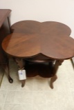 Ornate cherry finish end table