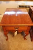 Oak finish end table