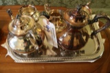 6  piece tea set - 2 by Regent - 3 by Reed & Barton - silver plated?