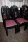 Times 16 - Black metal frame with mauve vinly dining chairs