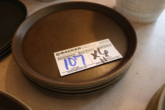 Times 6 - 11" brown service trays