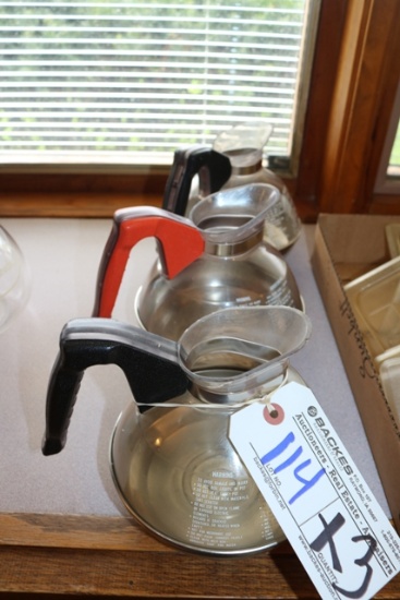 Times 3 - Plastic coffee pots with stainless bottoms