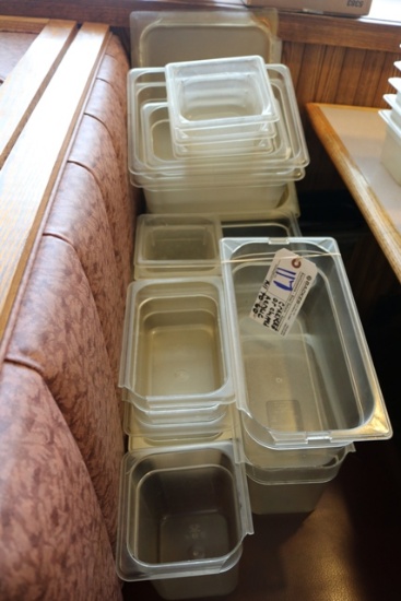 Acrylic inset pans to go - all  cracked or chipped