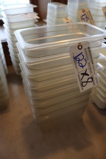 Times 8 - 1/4 x 6" acrylic inset pans - no lids