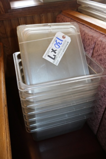 Times 7 - 1/2 x 6" acrylic inset pans with lids