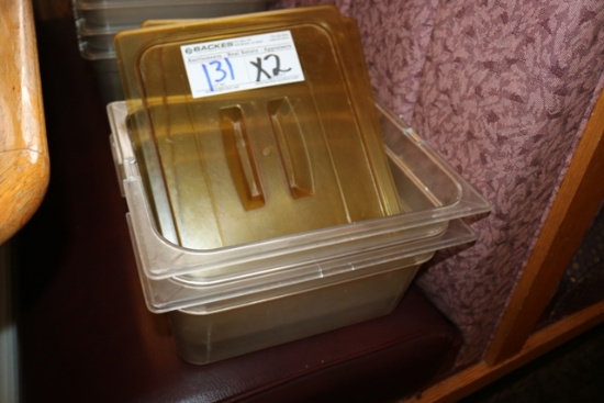 Times 2 - 1/2 x 6" acrylic inset pans with lids