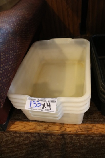 Times 4 - White bus totes with lids