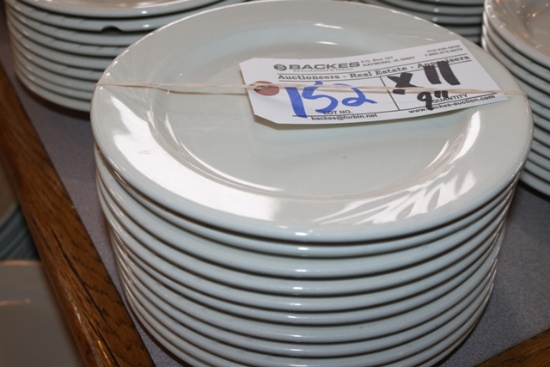 Times 11 - 9" Tuxton white plates