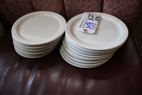 Times 20 - 8.75" Delco white plates - some chipped edges