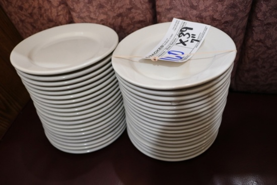 Times 39 - 7" Superior white plates - some chipped edges