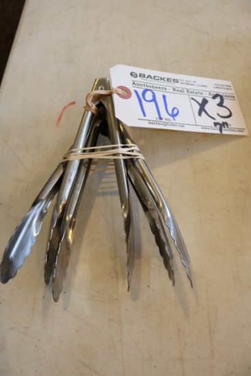 Times 3 - Stainless tongs
