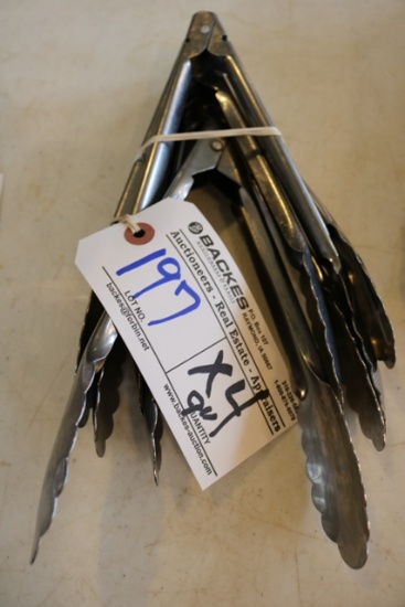 Times 4 - 9" stainless tongs