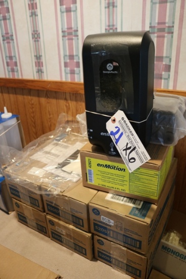 Times 6 - EnMotion 52057 soap dispensers with case of soap