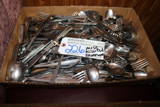 Box misc assorted silverware