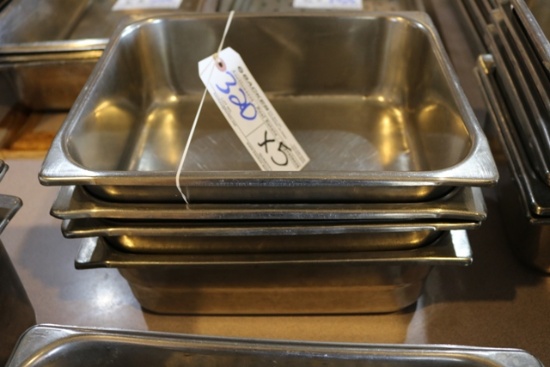 Times 4 - 1/2 x 4" stainless inset pans