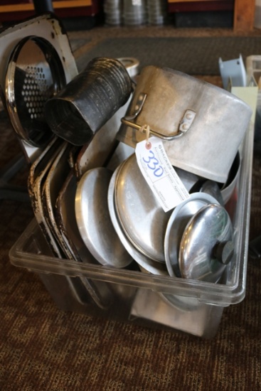 Misc sheet pans, stock pot, & lids