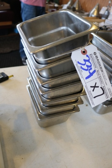 Times 7 - 1/6 x 4" stainless inset pans