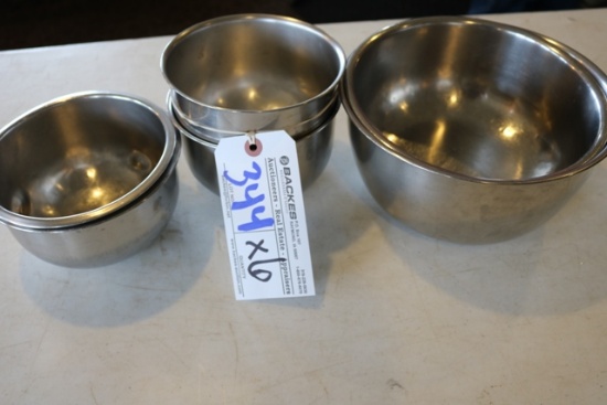 Times 6 - Small stainless mixing bowls