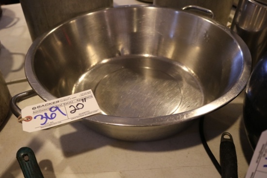 20" round stainless wash basin