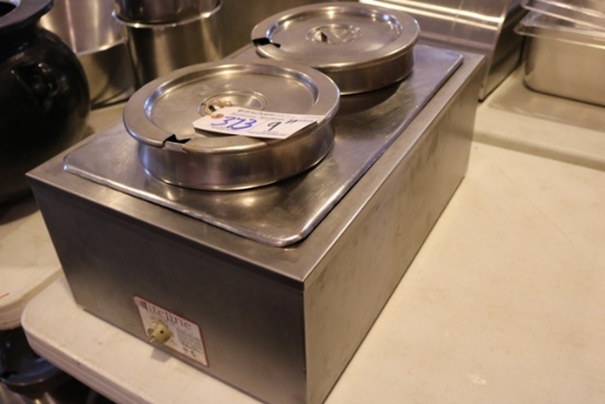 Lightline 12" x 20" soup warmer with double 9" round pans