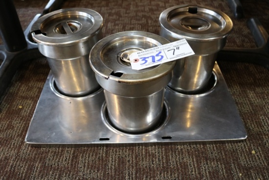 12" x 20" ring adaptor - 3) 7" round inset pans