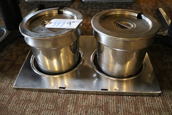 12" x 20" ring adaptor - 2) 9" round inset pans