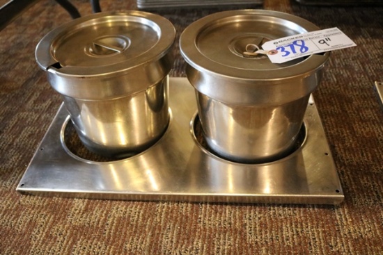 12" x 20" ring adaptor - 2) 9" round inset pans
