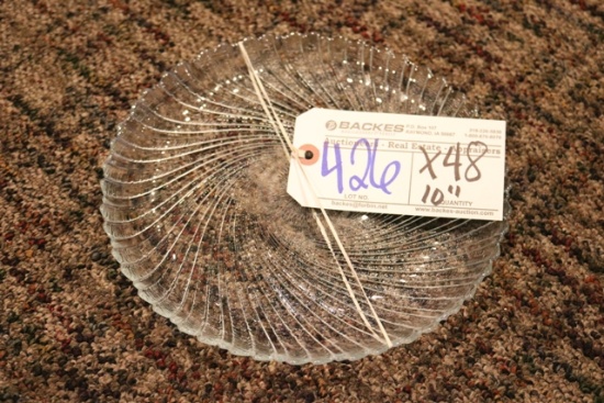 Times 48 - 10" glass dining plates
