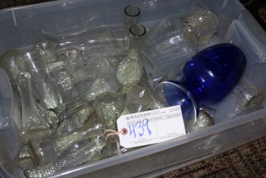 Box of bud vases