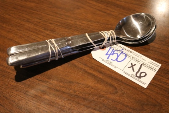 Times 6 - Stainless catering service spoons