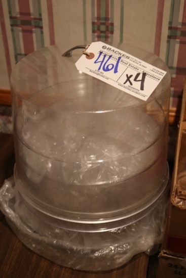 Times 4 - Acrylic cake dome lids