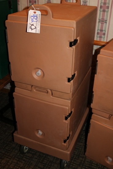 Times 2 - Cambro catering boxes w/ portable cart