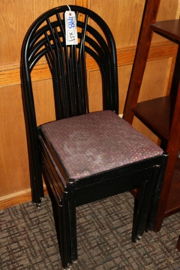 Times 4 - black metal dining chairs