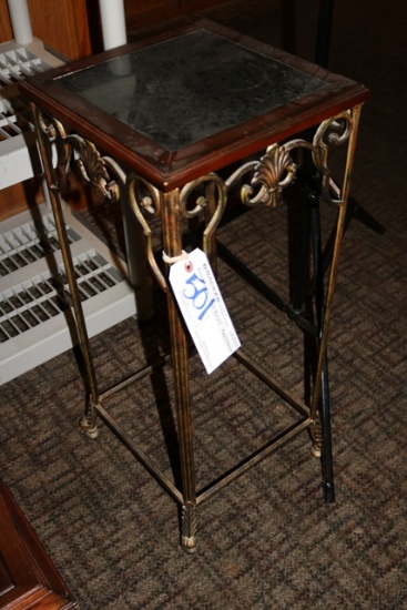 Metal plant stand w./ glass top