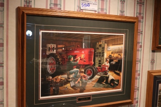Framed Charles Freitag Forever Red print