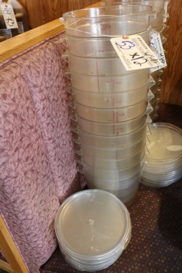 Times 12 - 6 quart round food storage containers with lids