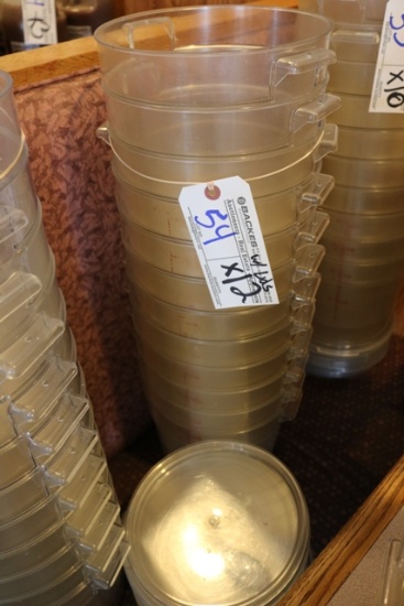 Times 12 - 6 quart round food storage containers with lids
