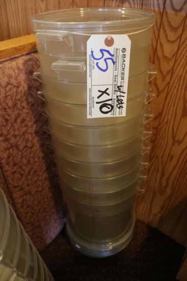Times 10 - 6 quart round food storage containers with lids