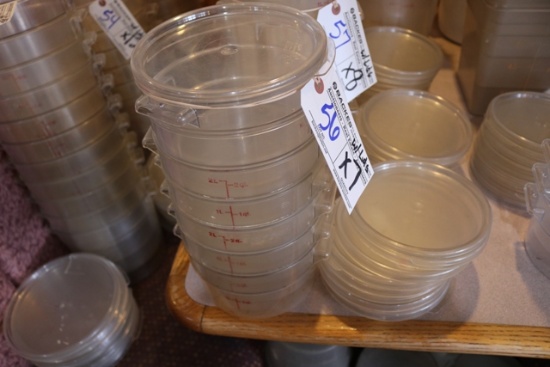 Times 7 - 2 quart round food storage containers with lids