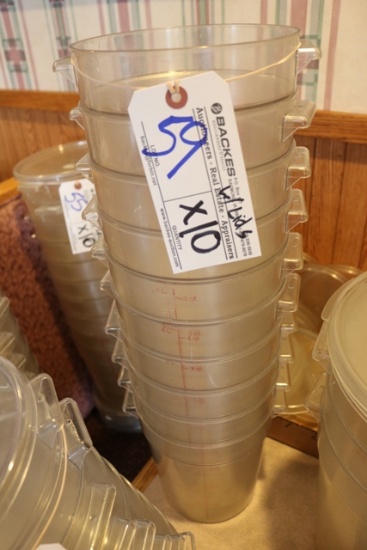 Times 10 - 4 quart round food storage containers with lids