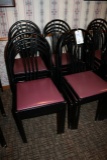 Times 16 - Black metal frame with mauve vinly dining chairs