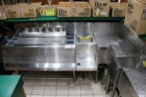 Perlick 84” x 37” L-shape cocktail station, 1 bin sink w/ blender station &