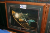 Framed Late Night Fishing print