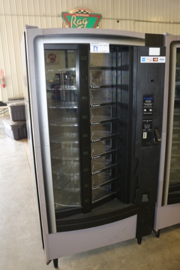 Crane National model 431 refrigerated 58 to 108 product vending machine wit